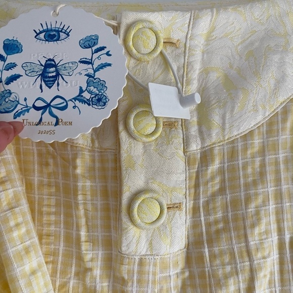Unlogical Poem Peace Bee With You Yellow Textured Set - S/M - Picture 6 of 12